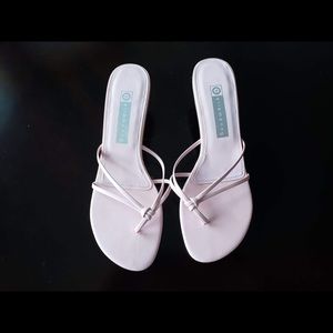 Ellemenno Pink Kitten Heel Sandlas